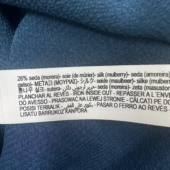 Massimo Dutti Dress Womens US 6/8 Green Silk Blend Long Shirt Limited Ed… - Picture 4 of 11